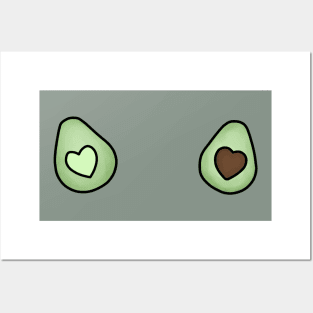 avocado heart Posters and Art